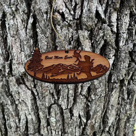 Best Mom Ever Eagle Nest - Cedar Ornament {4}