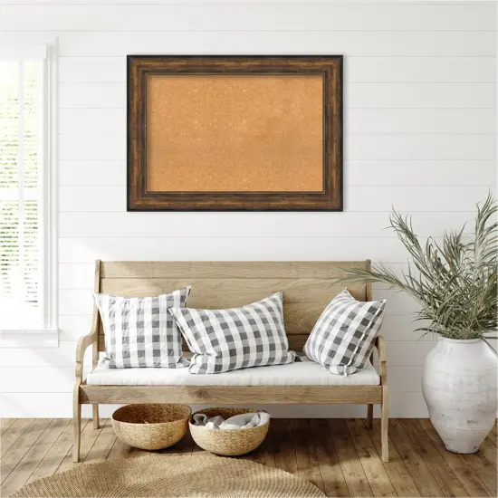 Ballroom Framed Corkboard, Natural Cork Bronze {6}