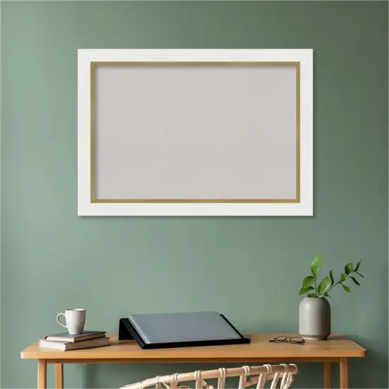 Eva Framed Corkboard, Grey Cork Eva White Gold {5}