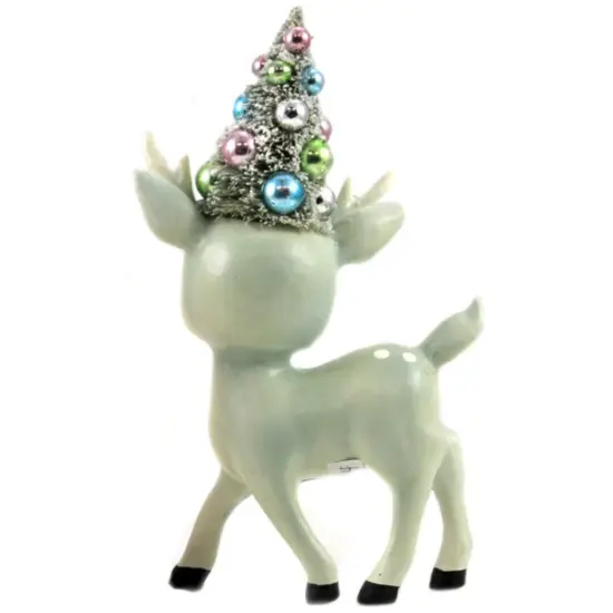 Aqua Reindeer with Tree 6.5" {2}