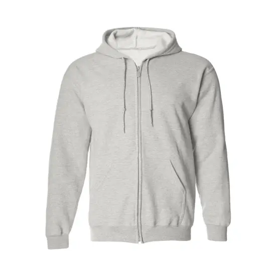 Gildan&reg; Classic Fit Full-Zip Long Sleeve Hooded Sweatshirt Ash {2}
