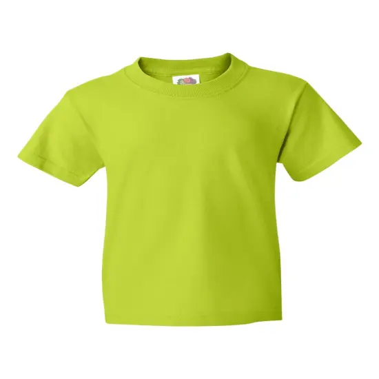 12 Pack: Fruit of the Loom&reg; Youth Short Sleeve Crew Neck T-Shirt Neon green {1}