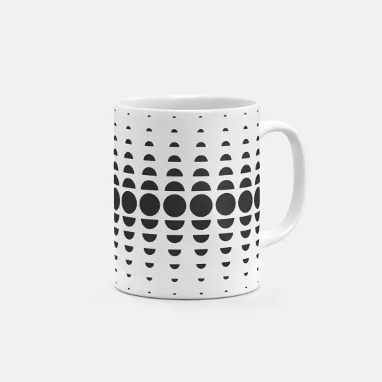 Mnml Moon Phase Pattern 11 Oz Mug {1}