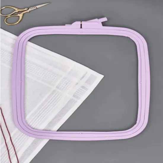 Plastic Square Hoop Nurge 170-14 Pastel Lilac {5}