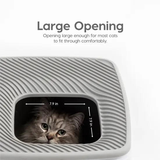 IRIS USA Premium Top Entry Cat Litter Box Litter Particle Catching Cover and Privacy Walls with Scoop {2}