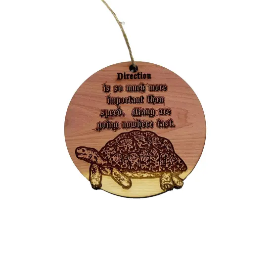 Turtle Direction is so much more important than speed - Cedar Ornament {3}