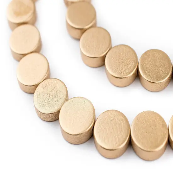 The Bead Chest Gold Circular Natural Wood Beads (15x15mm): Organic Eco-Friendly Wooden Bead Strand for DIY Jewelry, Crafts, Necklace and Bracelet Making {1}