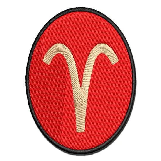 Aries Horoscope Astrological Zodiac Sign Multi-Color Embroidered Iron-On Patch Applique {1}