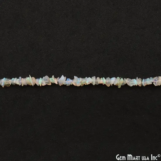 Ethiopian Opal Chip Beads, 34 Inch, Natural Chip Strands, Drilled Strung Nugget Beads, 3-7mm, Polished, GemMartUSA (CHOP-70001) {4}