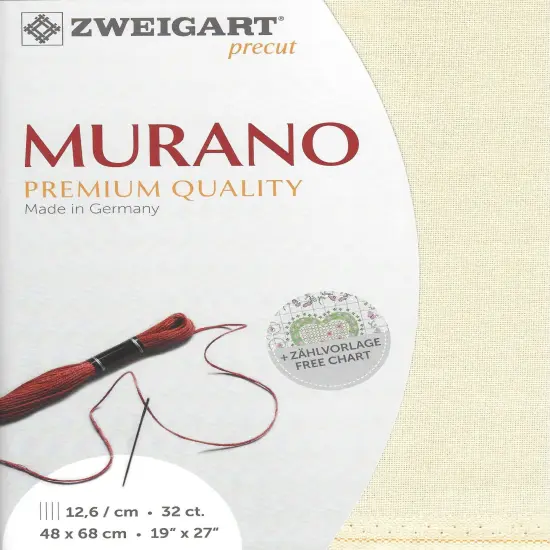 Precut Zweigart Murano 32 count Ivory {1}