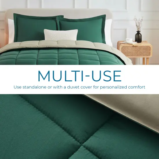 Nestl Down Alternative Comforter Hunter/Sage Green {3}