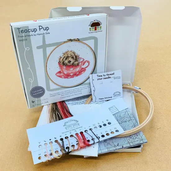 Teacup Pup XHD119P Counted Cross Stitch Kit {3}