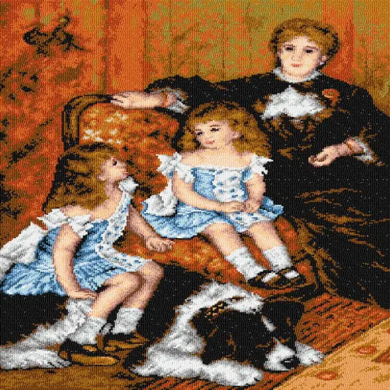 Gobelin canvas for halfstitch without yarn after Auguste Renoir - Mrs. Charpentier with Children 2232R {1}