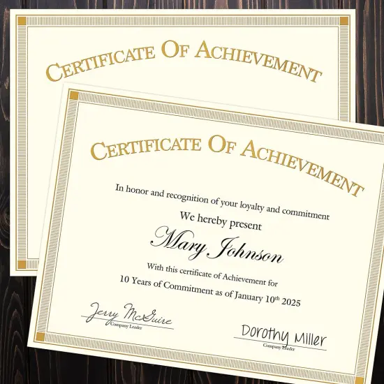 Great Papers! Certificate with Gold Foil, Certificate of Achievement, 8.5" x 11", Printer Compatible, 15 sheets {2}