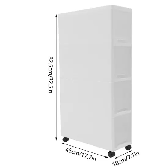 Mobile Storage Organizer Rolling Shelf 4 Drawer Storage Cart w/Wheels Plastic {2}