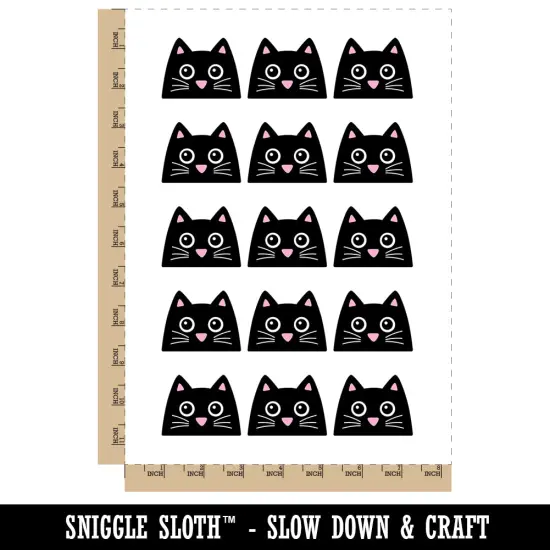 Peeking Black Cat Temporary Tattoo Water Resistant Fake Body Art Set Collection (1 Sheet) {3}