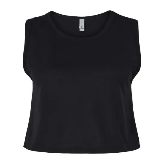 Next Level&reg; Women's Festival Crop Tank Stonewash denim {4}