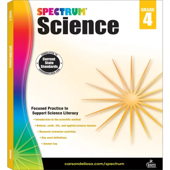 Spectrum Grade 4 Science Workbook, The Scientific Method and Research Activities, Natural, Earth, and Life Sciences, Classroom or Homeschool Curriculum {1}