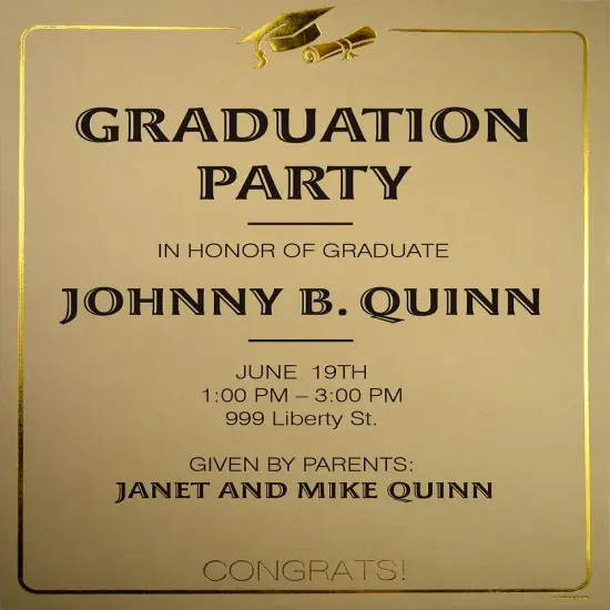 Great Papers! Golden Grad Foil Stationery Letterhead, Invitations and Announcements, Printer Friendly, 8.5"x11", 40 Pack {4}