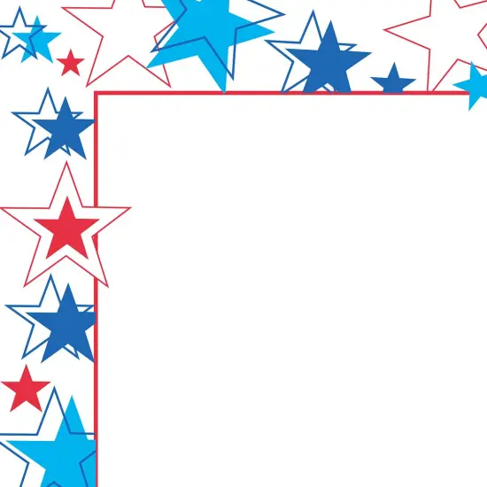Great Papers! Red, White and Blue Stars Patriotic Stationery Letterhead, Invitations and Announcements, Printer Friendly, 8.5"x11", 80 Pack {2}