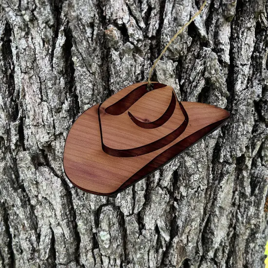 Cowboy Hat - Cedar Ornament {2}