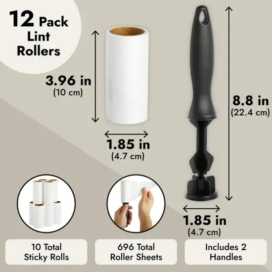 12 Pk Lint Roller for Clothes {2}
