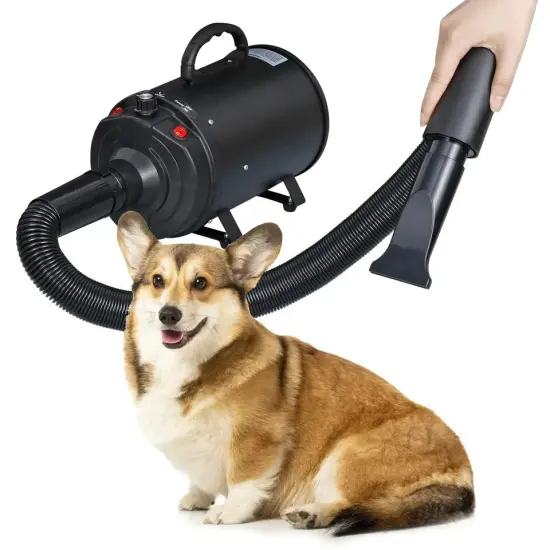 Durable Pet Hair Dryer Quick Blower Heater 4 Nozzles Dog Cat Grooming 110V {2}
