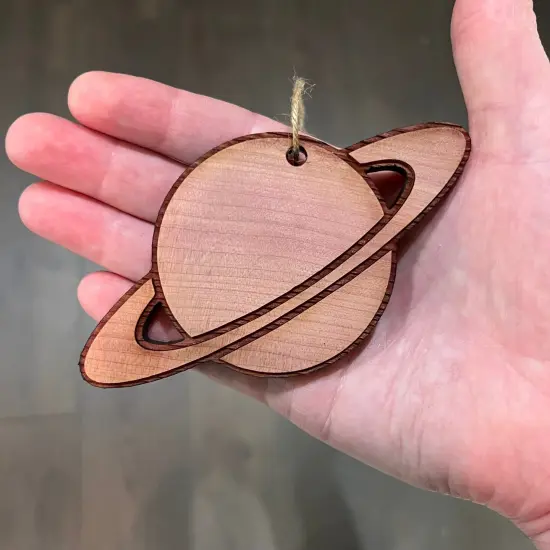 Saturn - Cedar Ornament {3}