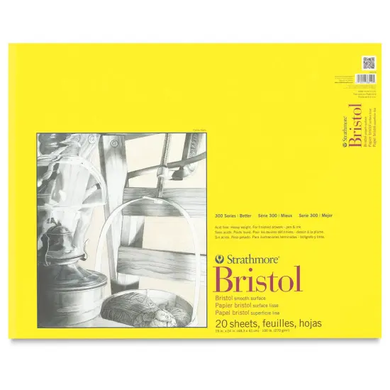 Strathmore 300 Series Bristol Pad - 19" x 24", Smooth, 20 Sheets {1}
