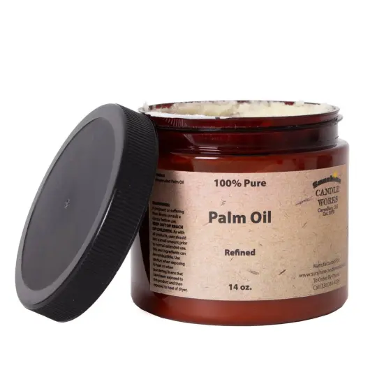 Sunshine Candle Works Palm Oil, 100% Pure, Soap Making Oil for Nice Lather and Longer Lasting Bars, Refined, 14 oz {4}