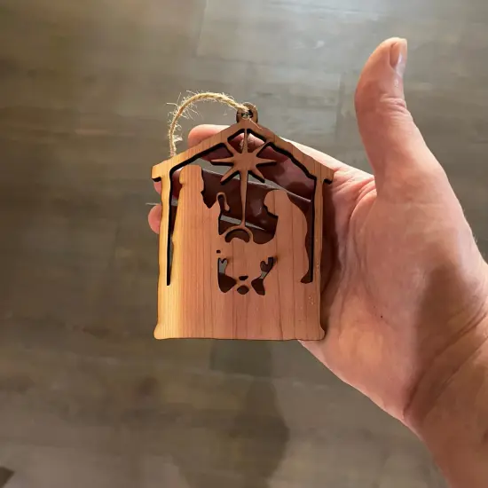 Baby Jesus - Cedar Ornament {4}