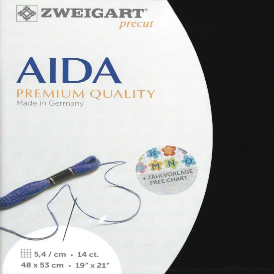 Precut Zweigart Stern-Aida 14 count Black {1}