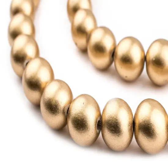 The Bead Chest Natural 16mm Wooden Beads in Gold for Jewelry Making &ndash; Round Loose Wood Spacer Beads I Approximately 25 Beads {1}