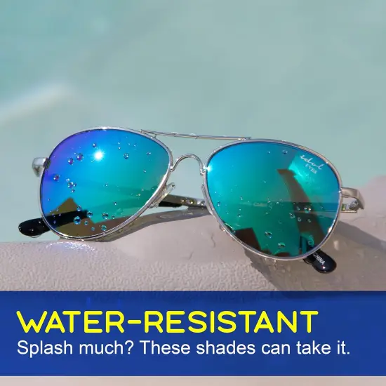 Livin' Well Baby Aviator Sunglasses for Kids - Silver {3}