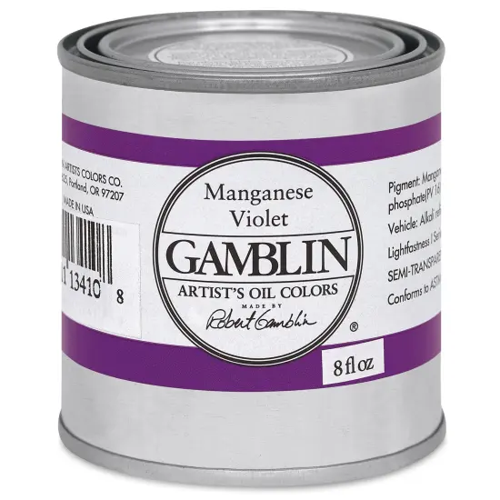 Gamblin Artist's Oil Color - Manganese Violet, 8 oz Can {2}