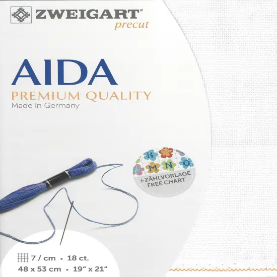 Precut Zweigart Fein-Aida 18 count White {1}