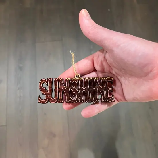 Sunshine - Cedar Ornament {4}