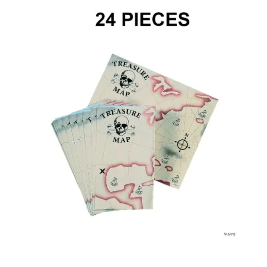 Pirate Treasure Maps - 24 Pc. {1}