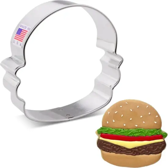 Ann Clark Hamburger Cookie Cutter 3" x 3.75" {1}