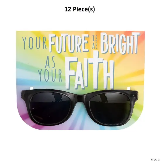 Kids Your Future&rsquo;s as Bright as Your Faith Sunglasses with Card 12 Pieces {1}