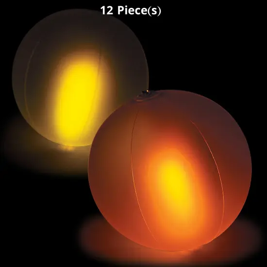 Inflatable 10" Color Changing Light-Up Medium Beach Balls - 12 Pc. {1}