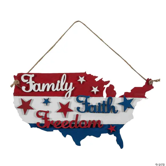 DIY Unfinished Wood Faith Family Freedom Door Sign - Makes 1 {2}