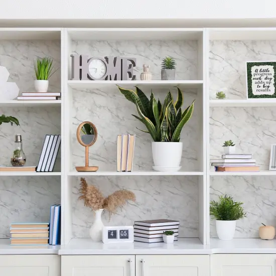 Peel and Stick Decorative Paper Roll, 17-1/2" x 10 ft, Marble {5}