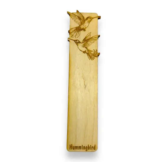 Bookmark - Hummingbird - Birch wood {1}