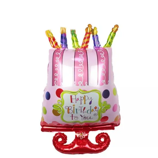 Happy Birthday Cake Foil Helium Balloon {1}