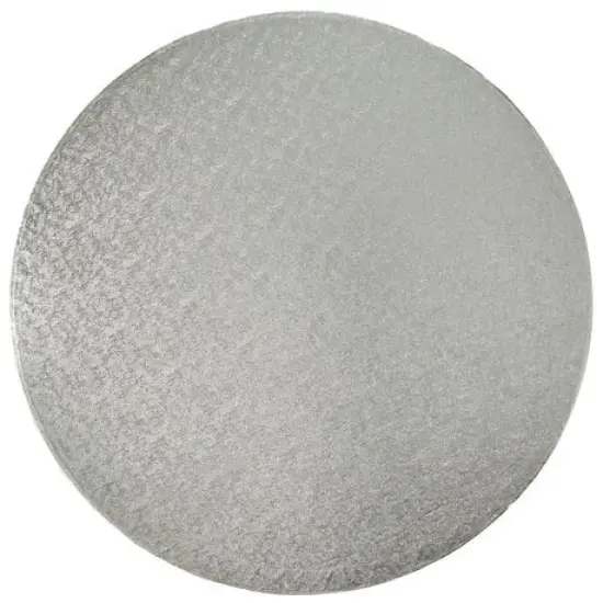 18" Round Silver Foil Cake Board Drum {1}