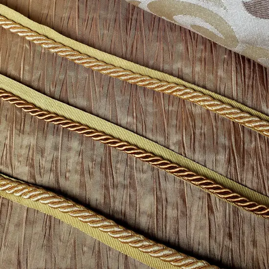 10 yards of Nicholas 3/8" Twisted Lip Cord Trim | 10 yard cut Antique Gold {6}