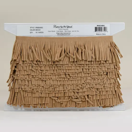 10 yards of 2" Faux Suede Fringe Trim | 10 yard cut Black {3}