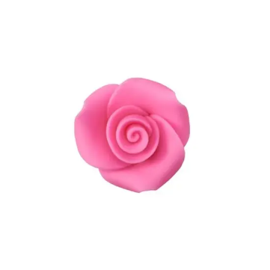 Pink 1" Rose Sugar Soft Edible Decorations 48 Count {1}