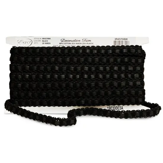 10 yards of Faux Leather Braid Trim | 10 yard cut Black {3}